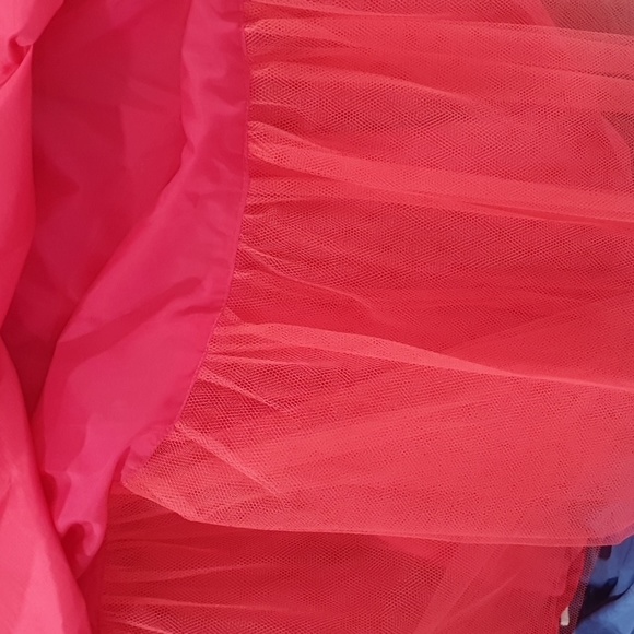 Vintage Cue Size 10 Strapless Barbie Hot Pink Strapless 80s Dress with Bow Belt - Picture 10 of 10